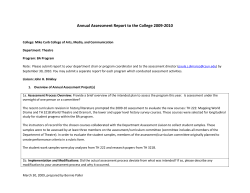Theatre BA assessment-report-2009-10