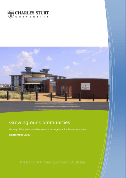 Growing Our Communities - An Agenda for Inland Australia (September 2007