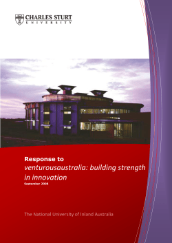 Response to VenturousAustralia: Review of the National Innovation System (September 2008