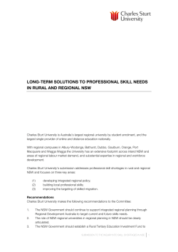 Submission to the NSW Inquiry into Skills Shortages (July 2013