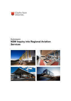 Submission to the NSW Inquiry into Regional Aviation (April 2014