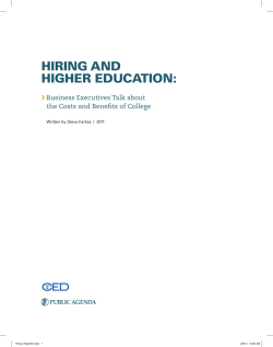 Hiring and Higher Education