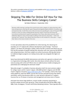 PDF - Skipping the MBA for Online Ed