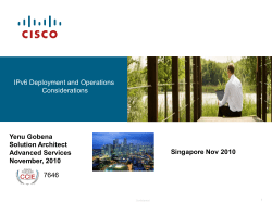 IPv6 Deployment and Operations Considerations