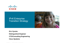 IPv6 Enterprise Transition Strategy