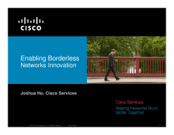 Enabling Borderless Networks Innovation