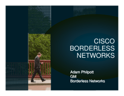 Cisco Borderless Networks: Innovation is Everywhere