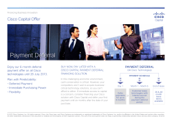 Payment Deferral