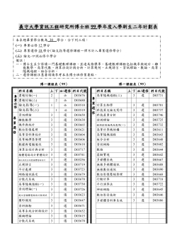course schedule PhD 99