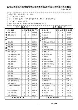 course schedule em 93