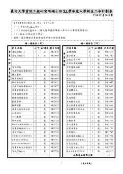 course schedule master 93