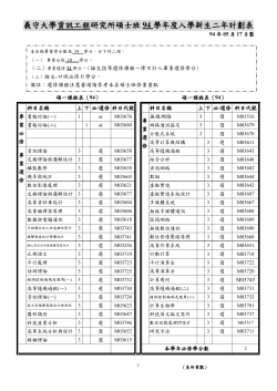 course schedule master 94