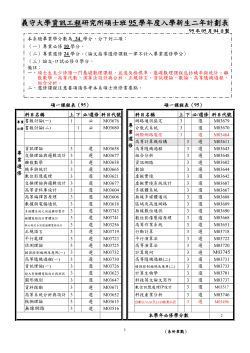 course schedule master 95