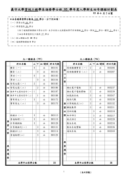 course schedule fs 95