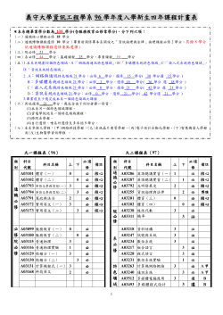course schedule Bachelor 96
