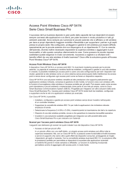Scheda tecnica del punto di accesso Cisco AP 541N Wireless Access Point