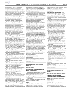 Published by EPA in Federal Register