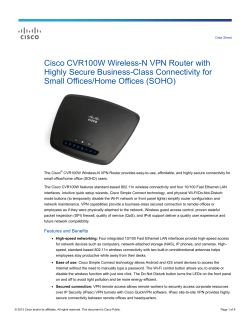 Cisco CVR100W Wireless-N VPN Router