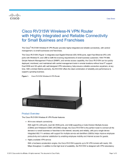 Cisco RV315W Wireless-N VPN Router