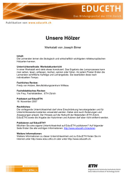 Unsere H&ouml;lzer (Werkstatt) (DOC, 475 KB)