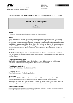 Licht am Arbeitsplatz Lehrperson (PDF) (PDF, 435 KB)
