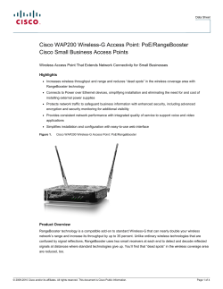 Cisco WAP200 Wireless-G Access Point - PoE/RangeBooster