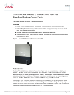 Cisco WAP200E Wireless-G Exterior Access Point - PoE