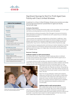 Aged Care Facility Saves Money, Improves Communications with Wireless