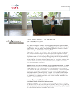 Cisco Unified CallConnector for Salesforce.com
