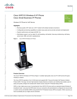 Cisco WIP310 Wireless-G IP Phone Datasheet