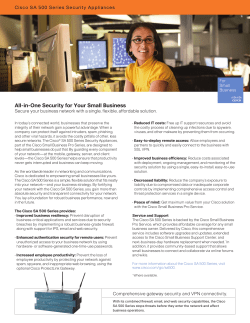 Cisco SA 500 Series Security Appliances Overview