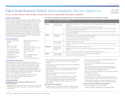 Cisco Small Business ISA500 Series Integrated Security Appliances At-A-Glance