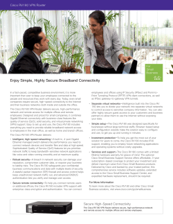 Cisco RV180 VPN Router Overview