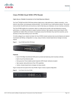 Cisco RV082 8-port 10/100 VPN Router Datasheet