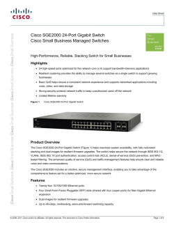 Cisco SGE2000 24-port Gigabit Switch
