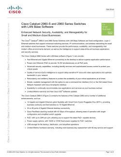 Cisco Catalyst 2960-S and 2960 Series Switches with LAN Base Software