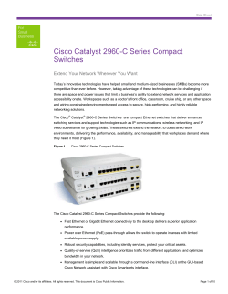 Cisco Catalyst 2960-C Series Switches
