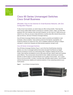Cisco 90 Series Unmanaged Switches for Small Business Data Sheet