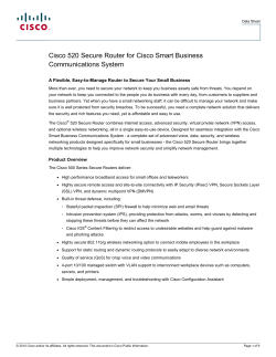 Cisco 500 Series Secure Routers Data Sheet
