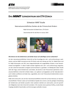 Informationen zur Schweizer MINT Studie Januar2016 (PDF, 291 KB)