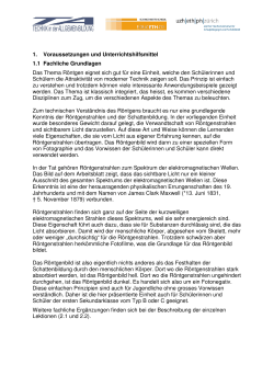 Röntgen Unterrichtseinheit (PDF, 376 KB)
