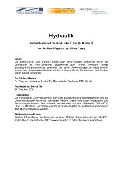 Hydraulik Unterrichtseinheit (DOC, 177 KB)