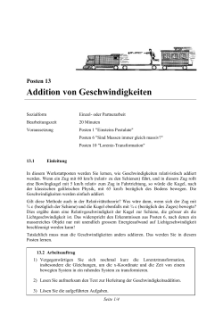 Posten 13: Addition von Geschwindigkeiten (DOC, 369 KB)