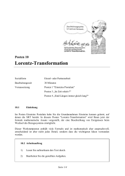 Posten 10: Lorentz-Transformation (DOC, 284 KB)