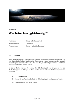 Posten 2: Gleichzeitigkeit (DOC, 160 KB)