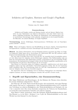 Irrfahrten auf Graphen, Matrizen und Google's PageRank (PDF, 437 KB)