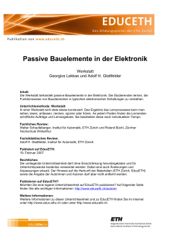 Passive Bauelemente in der Elektronik (Werkstatt) (PDF, 406 KB)