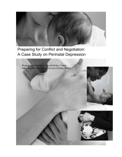 Preparing for Conflict and Negotiation: A Case Study on Perinatal Depression