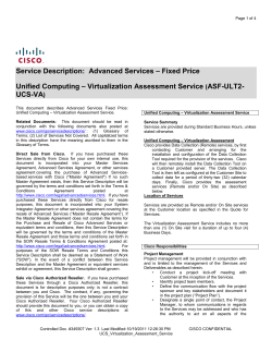 download PDF file UCS - Virtualization Assessment (ASF-ULT2-UCS-VA) 163KB