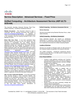 download PDF file UCS - Architecture Assessment (ASF-ULT2-UCS-AA) 141KB